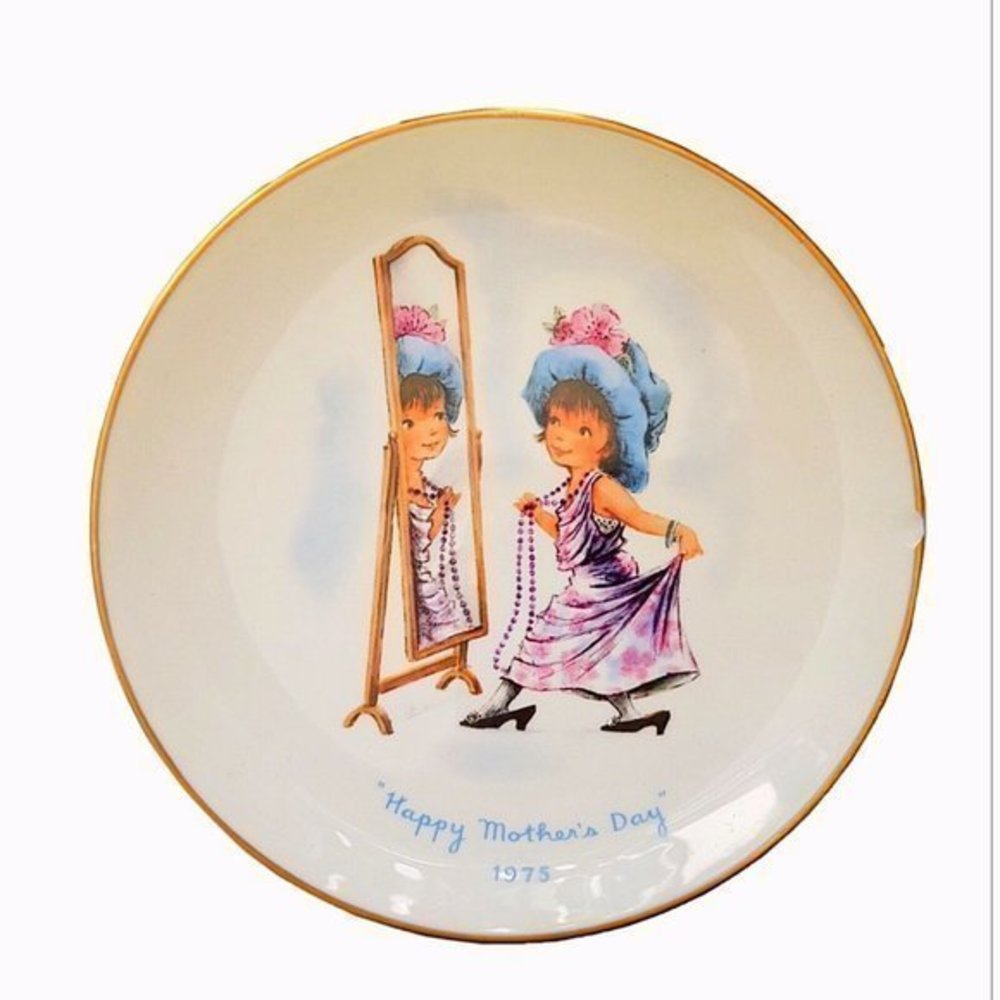Vintage Plate Gorham Moppets  1975 Annual Collectors Third Limited Mothers Day